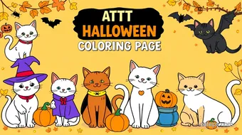 Spooktacular Halloween Coloring Pages with Cats